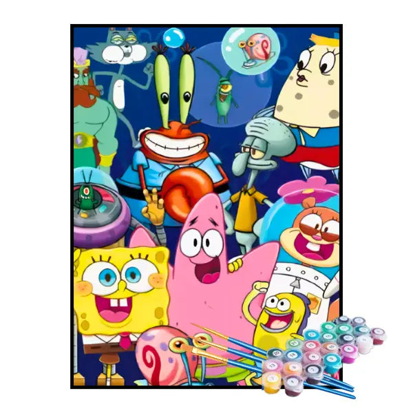 Kit de Pintura Numerada - Bob Esponja