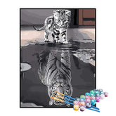 Kit de Pintura Numerada - Gato Feroz