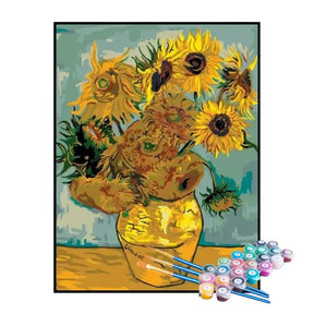Kit de Pintura Numerada - Girassóis de Van Gogh