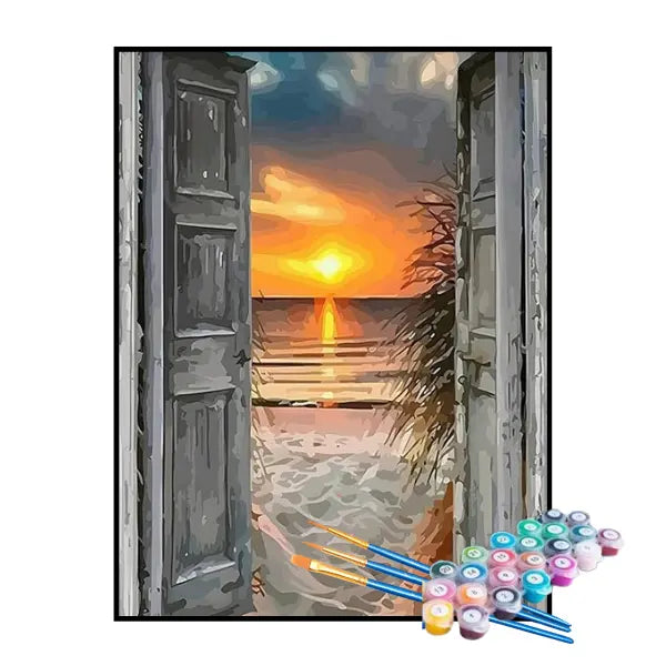 Kit de Pintura Numerada - Porta à Beira-Mar