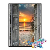 Kit de Pintura Numerada - Porta à Beira-Mar (KIT PROMOCIONAL)