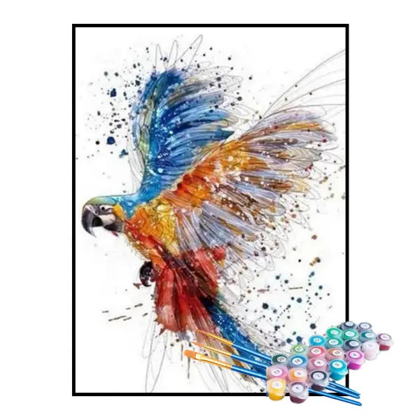 Kit de Pintura Numerada - Arara Azul