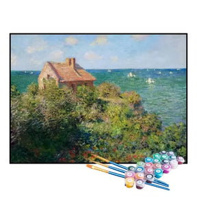 Kit de Pintura Numerada - Casa no Penhasco em Pourville, Claude Monet (KIT PROMOCIONAL)