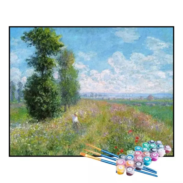 Kit de Pintura Numerada - Campos de Papoulas perto de Argenteuil, Claude Monet (KIT PROMOCIONAL)