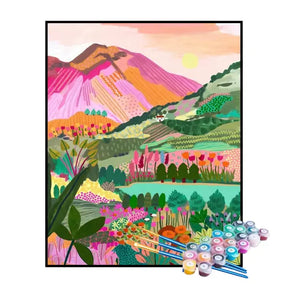 Kit de Pintura Numerada - Montanha Abstrata
