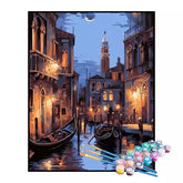 Kit de Pintura Numerada - Noite em Veneza (KIT PROMOCIONAL)