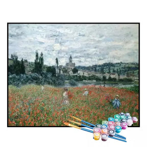 Kit de Pintura Numerada - Vista de Vétheuil, Claude Monet (KIT PROMOCIONAL)
