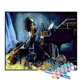 Kit de Pintura Numerada - Musa da Música ao Piano (KIT PROMOCIONAL)