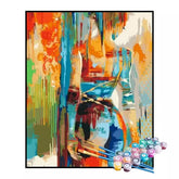 Kit de Pintura Numerada - Silhueta em Cores Abstratas (KIT PROMOCIONAL)