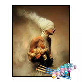 Kit de Pintura Numerada - Dama das Flores Secretas (KIT PROMOCIONAL)