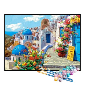 Kit de Pintura Numerada - Cores de Santorini (KIT PROMOCIONAL)