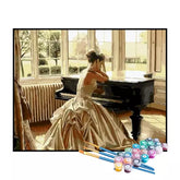 Kit de Pintura Numerada - Sonhos ao Piano (KIT PROMOCIONAL)