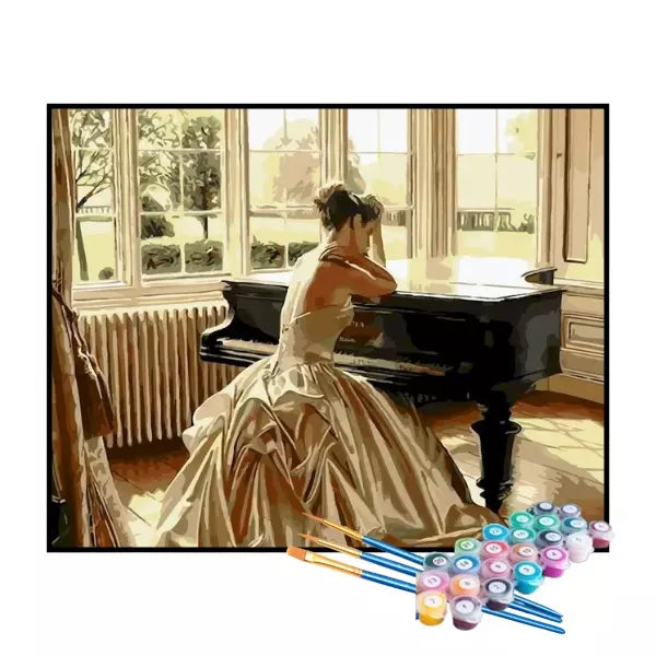 Kit de Pintura Numerada - Sonhos ao Piano (KIT PROMOCIONAL)