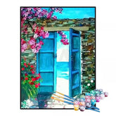 Kit de Pintura Numerada - Porta Azul para o Mar (KIT PROMOCIONAL)