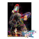 Kit de Pintura Numerada - Bulldog em Cores Neon (KIT PROMOCIONAL)
