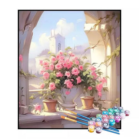 Kit de Pintura Numerada - Varanda das Rosas (KIT PROMOCIONAL)