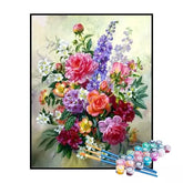 Kit de Pintura Numerada - Buquê Primavera Colorida (KIT PROMOCIONAL)