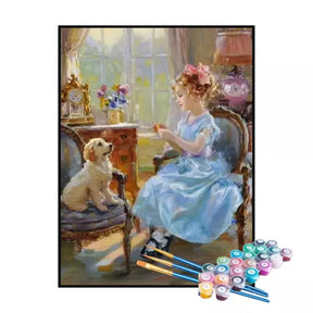 Kit de Pintura Numerada - Tarde com Meu Melhor Amigo (KIT PROMOCIONAL)