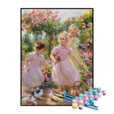 Kit de Pintura Numerada - Passeio no Jardim de Rosas (KIT PROMOCIONAL)