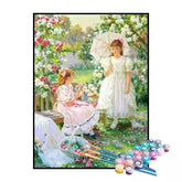 Kit de Pintura Numerada - Conversa no Jardim Florido (KIT PROMOCIONAL)