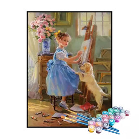 Kit de Pintura Numerada - Primeiros Traços com Meu Cachorrinho (KIT PROMOCIONAL)