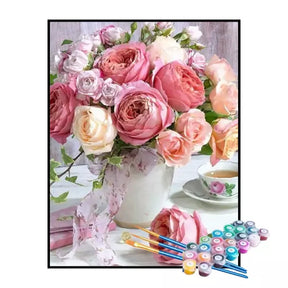 Kit de Pintura Numerada - Chá das Rosas (KIT PROMOCIONAL)