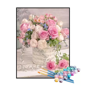 Kit de Pintura Numerada - Sinfonia de Rosas (KIT PROMOCIONAL)