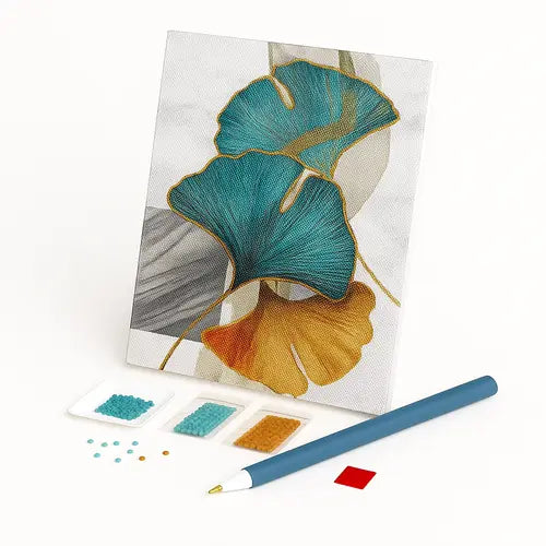 Kit de Pintura com Diamantes - Flores Abstratas
