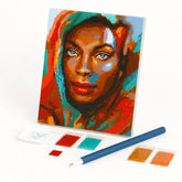 Kit de Pintura com Diamantes - Mulher Africana Arte