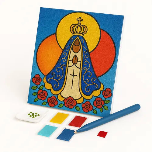 Kit de Pintura com Diamantes - Nossa Senhora Aparecida
