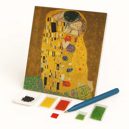 Kit de Pintura com Diamantes - O Beijo Gustav Klimt