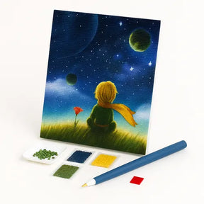 Kit de Pintura com Diamantes - O Pequeno Príncipe e a Rosa