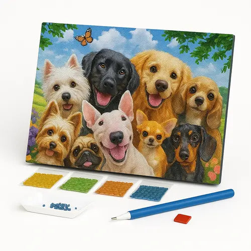 Kit de Pintura com Diamantes - Animais Divertidos