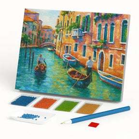 Kit de Pintura com Diamantes - Gôndolas em Veneza