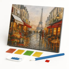 Kit de Pintura com Diamantes - Amor em Paris