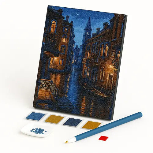 Kit de Pintura com Diamantes - Canais de Veneza