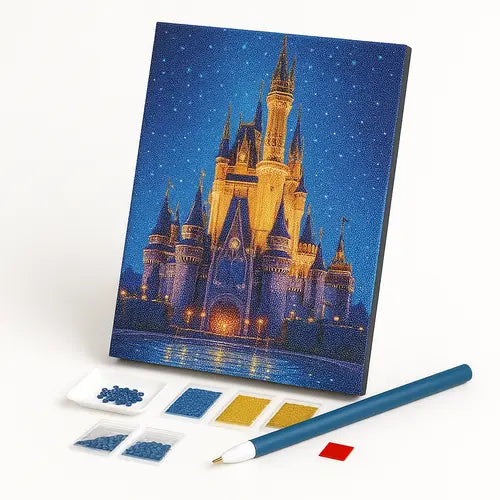 Kit de Pintura com Diamantes - Castelo da Disney