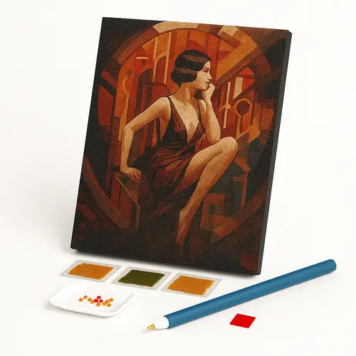 Kit de Pintura com Diamantes - A Musa Sentada
