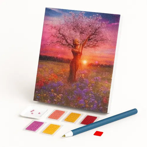 Kit de Pintura com Diamantes - Árvore Feminina