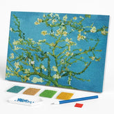 Kit de Pintura com Diamantes - Amendoeira em Flor, Van Gogh