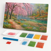 Kit de Pintura com Diamantes - Caminho no Jardim