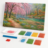 Kit de Pintura com Diamantes - Caminho no Jardim