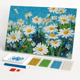 Kit de Pintura com Diamantes - Margaridas no Jardim