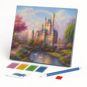 Kit de Pintura com Diamantes - Castelo Encantado