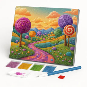 Kit de Pintura com Diamantes - Cidade dos Doces