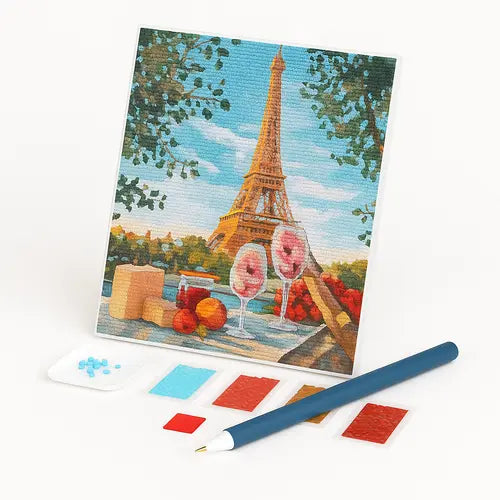 Kit de Pintura com Diamantes - Torre Eiffel