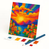 Kit de Pintura com Diamantes - Sol Colorindo a Cidade