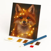 Kit de Pintura com Diamantes - Raposa Iluminada