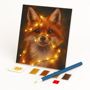 Kit de Pintura com Diamantes - Raposa Iluminada