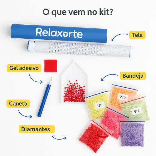 Kit de Pintura com Diamantes - A Noite Estrelada, Van Gogh